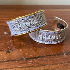Bangles made with Chanel ribbon